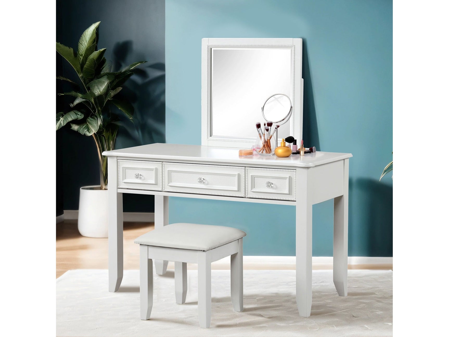 Naucalpan White Vanity - Ornate Home