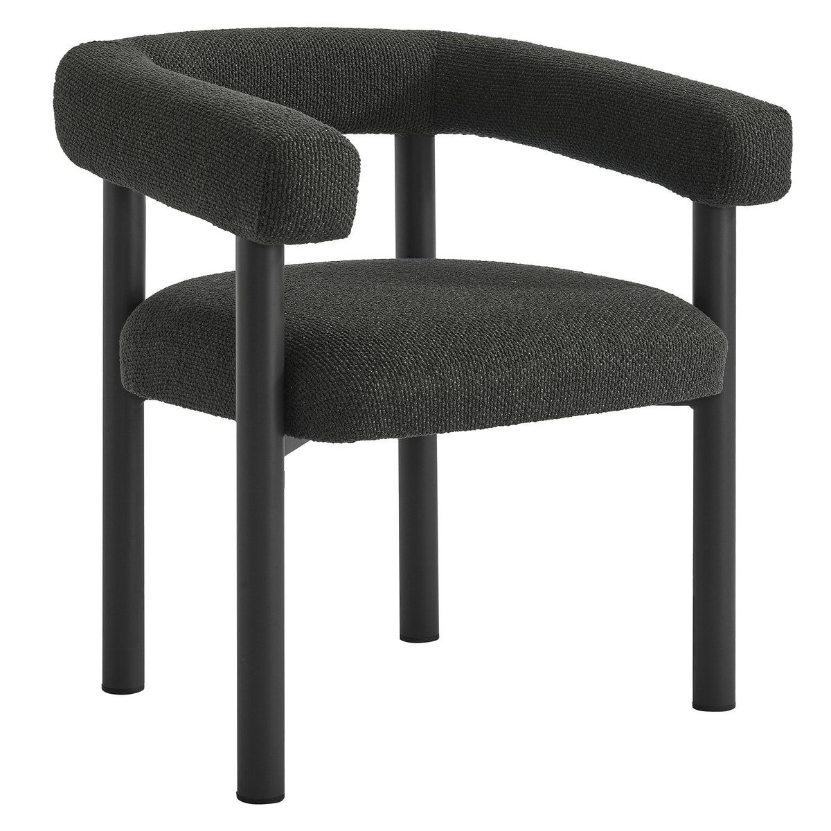 Nautica Charcoal/Graphite Outdoor Patio Aluminum Dining Armchairs (Set of 2) - Ornate Home