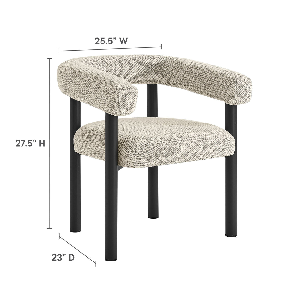 Nautica Ivory/Graphite Outdoor Patio Aluminum Dining Armchairs (Set of 2) - Ornate Home