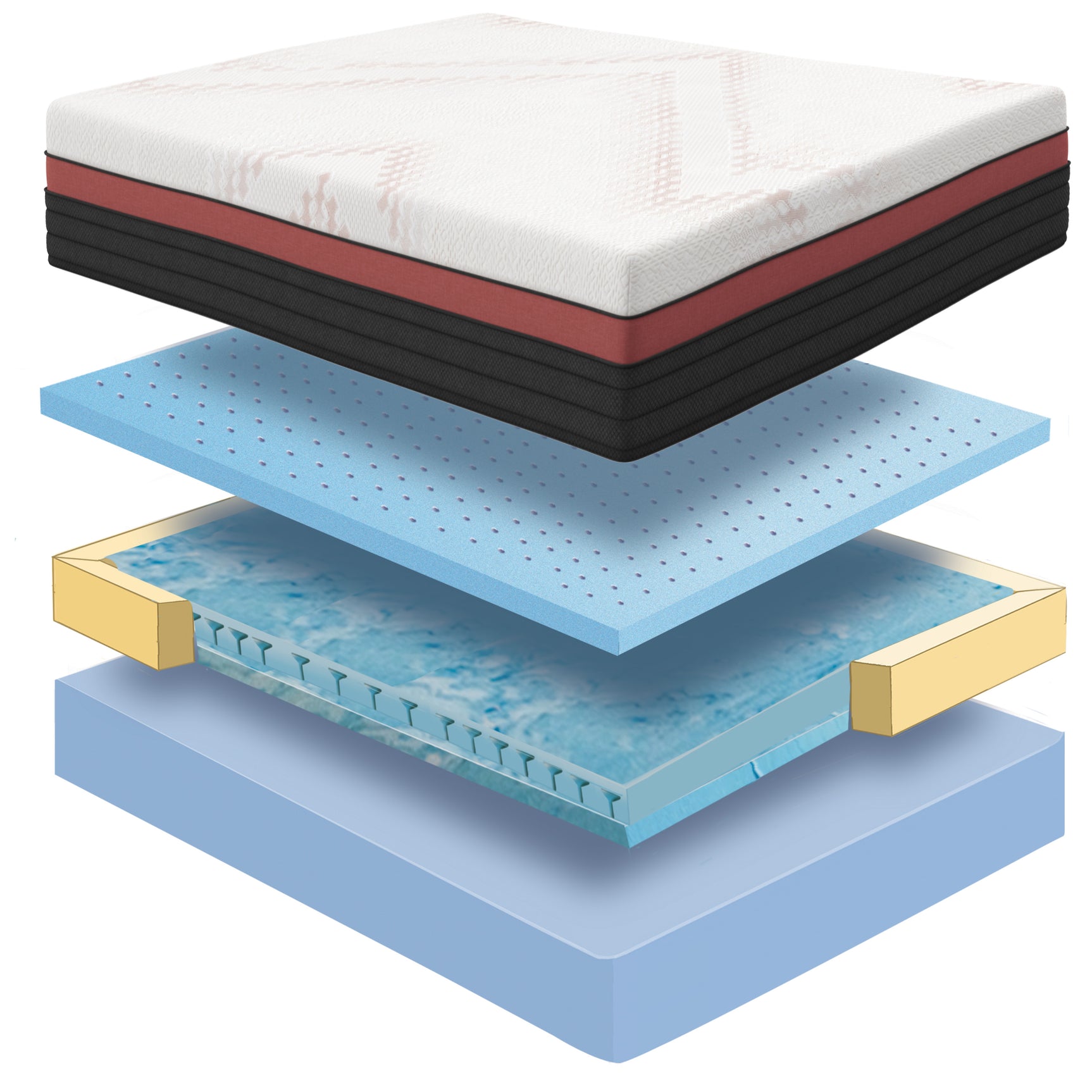 Nautica Niagara 14" Gel Memory Foam Mattress w/Copper - Ornate Home