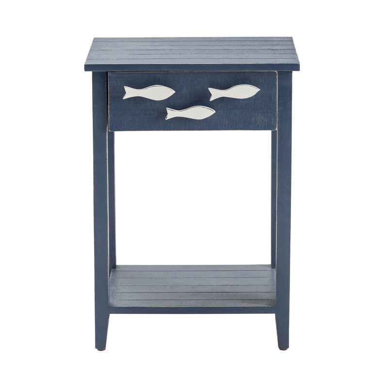 Nautical Blue/White End Table - Ornate Home