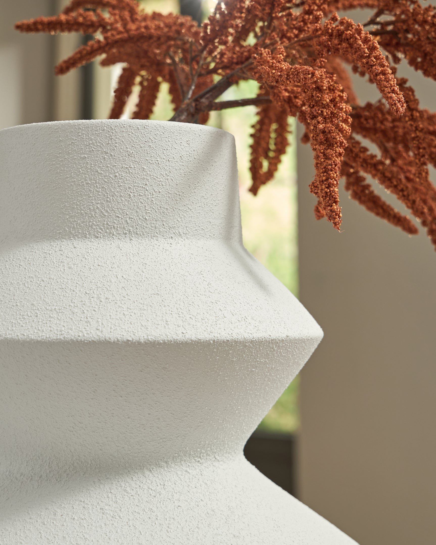 Naveen White Vase (Online Special Price) - Ornate Home