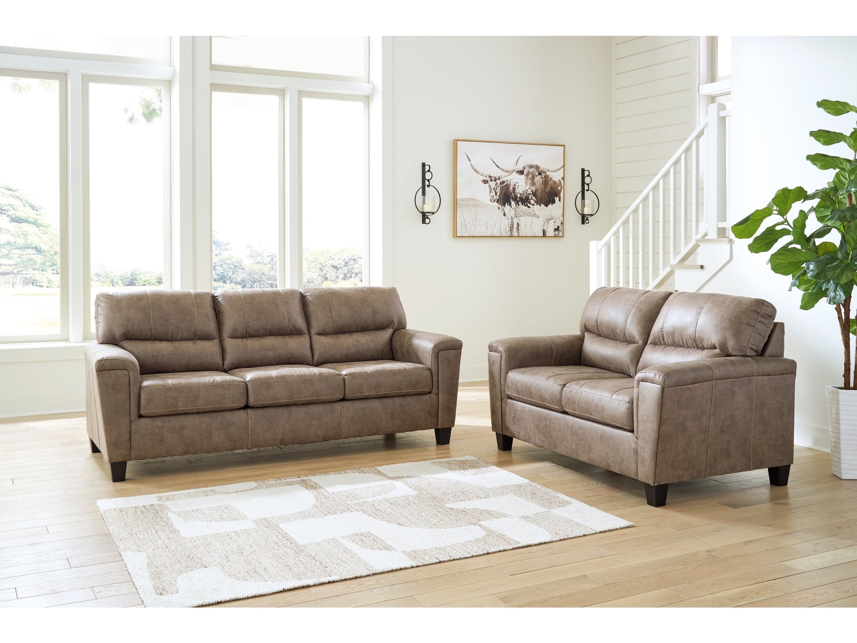 Navi Fossil Sofa and Loveseat (Online Special Price) - Ornate Home