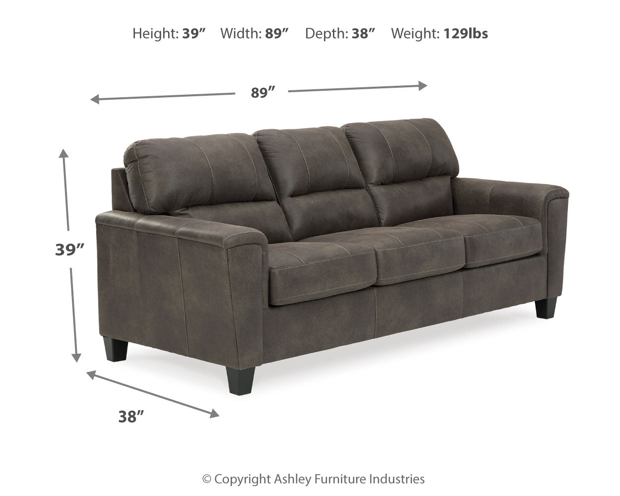 Navi Smoke Sofa (Online Special Price) - Ornate Home
