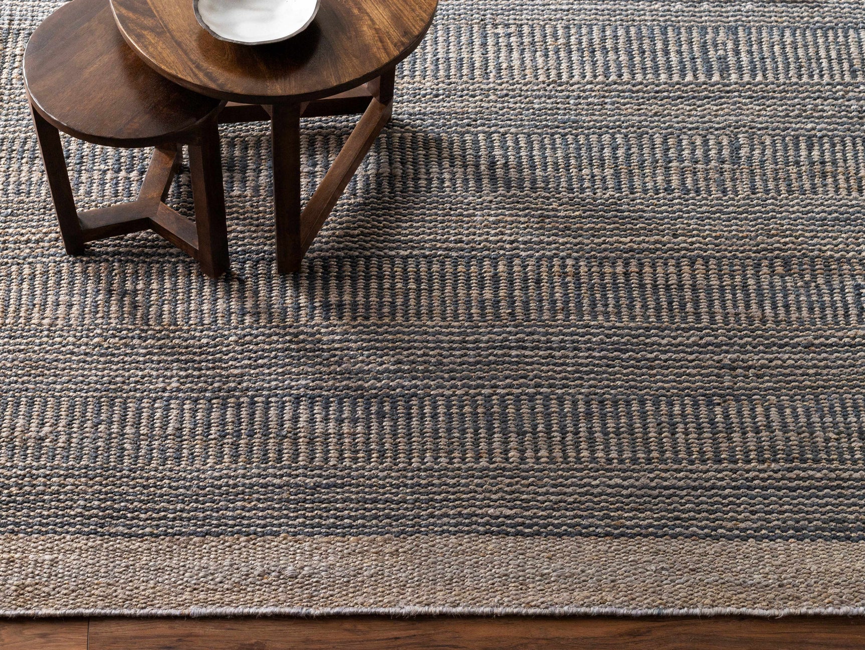 Navy Elle Jute Rug - Ornate Home