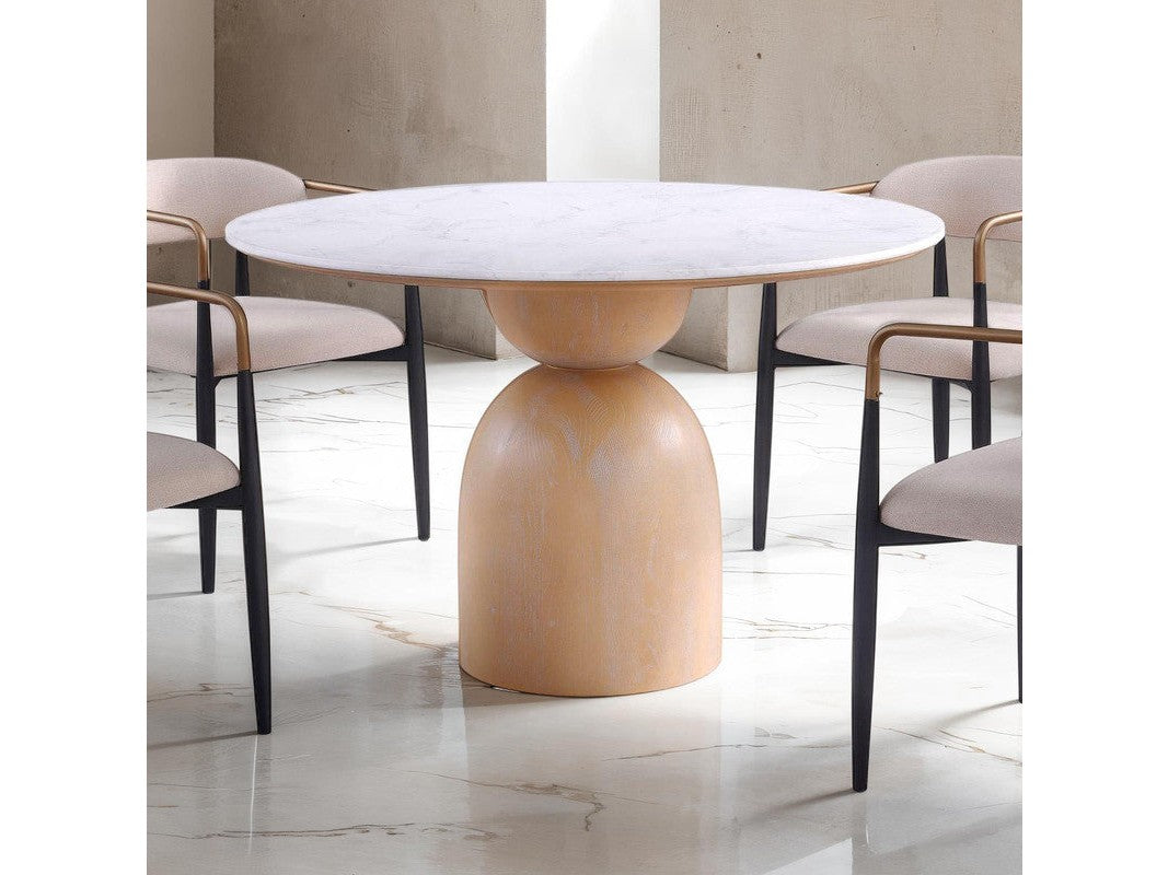 Neasden Natural/Black/White Dining Table - Ornate Home