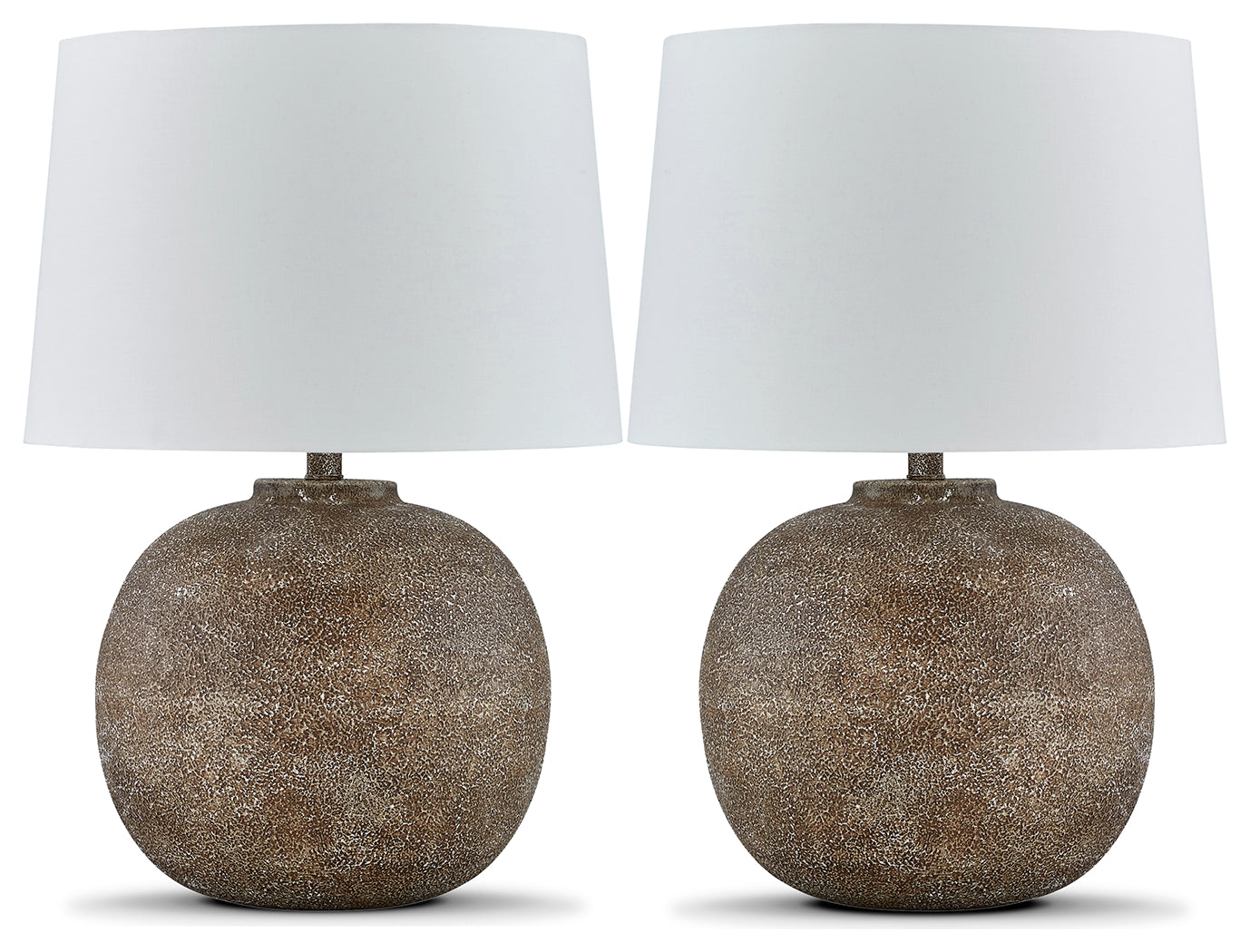 Neavesboro Antique Brown/White 2-Piece Lamp Set (Online Special Price) - Ornate Home