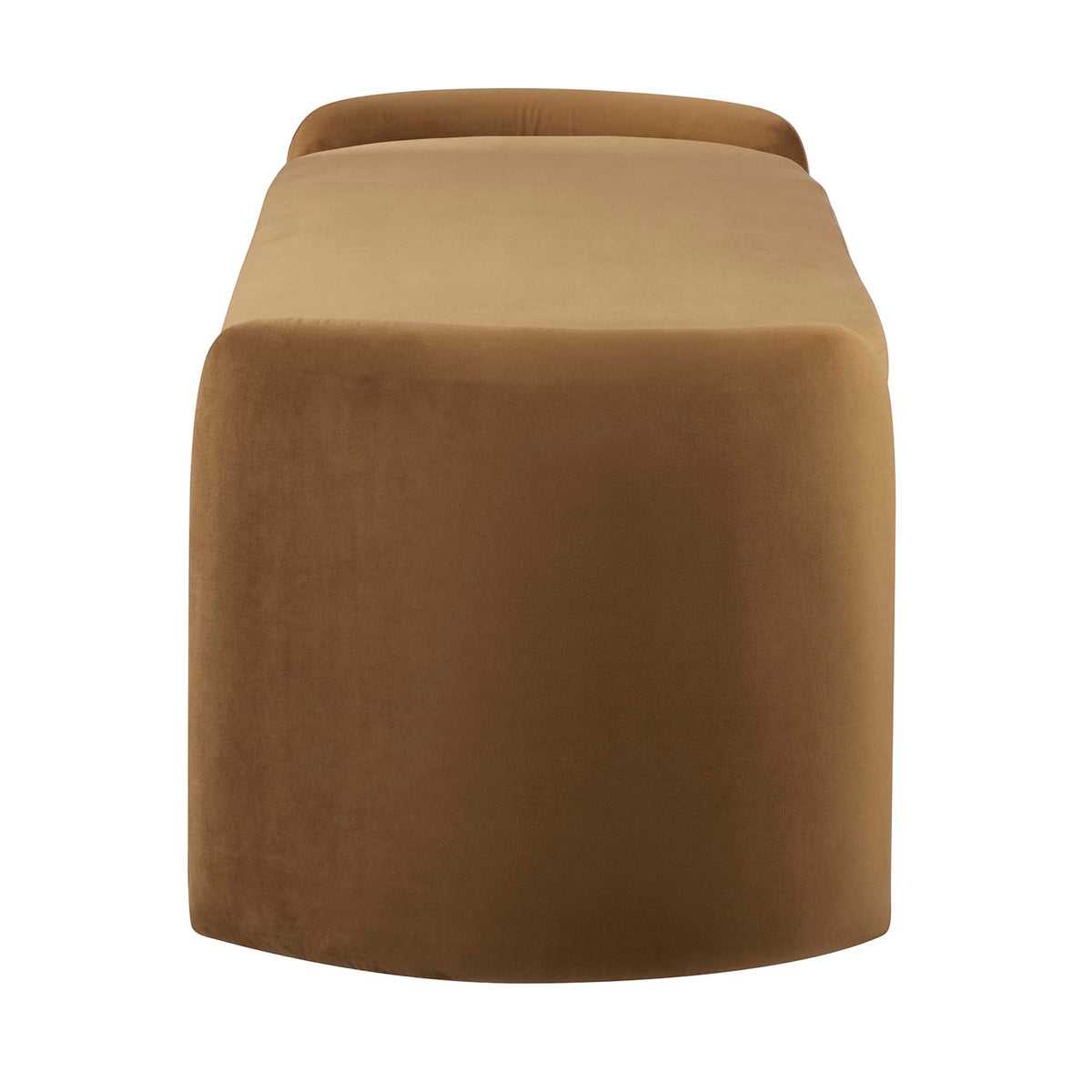 Nebula Cognac Upholstered Performance Velvet Bench - Ornate Home