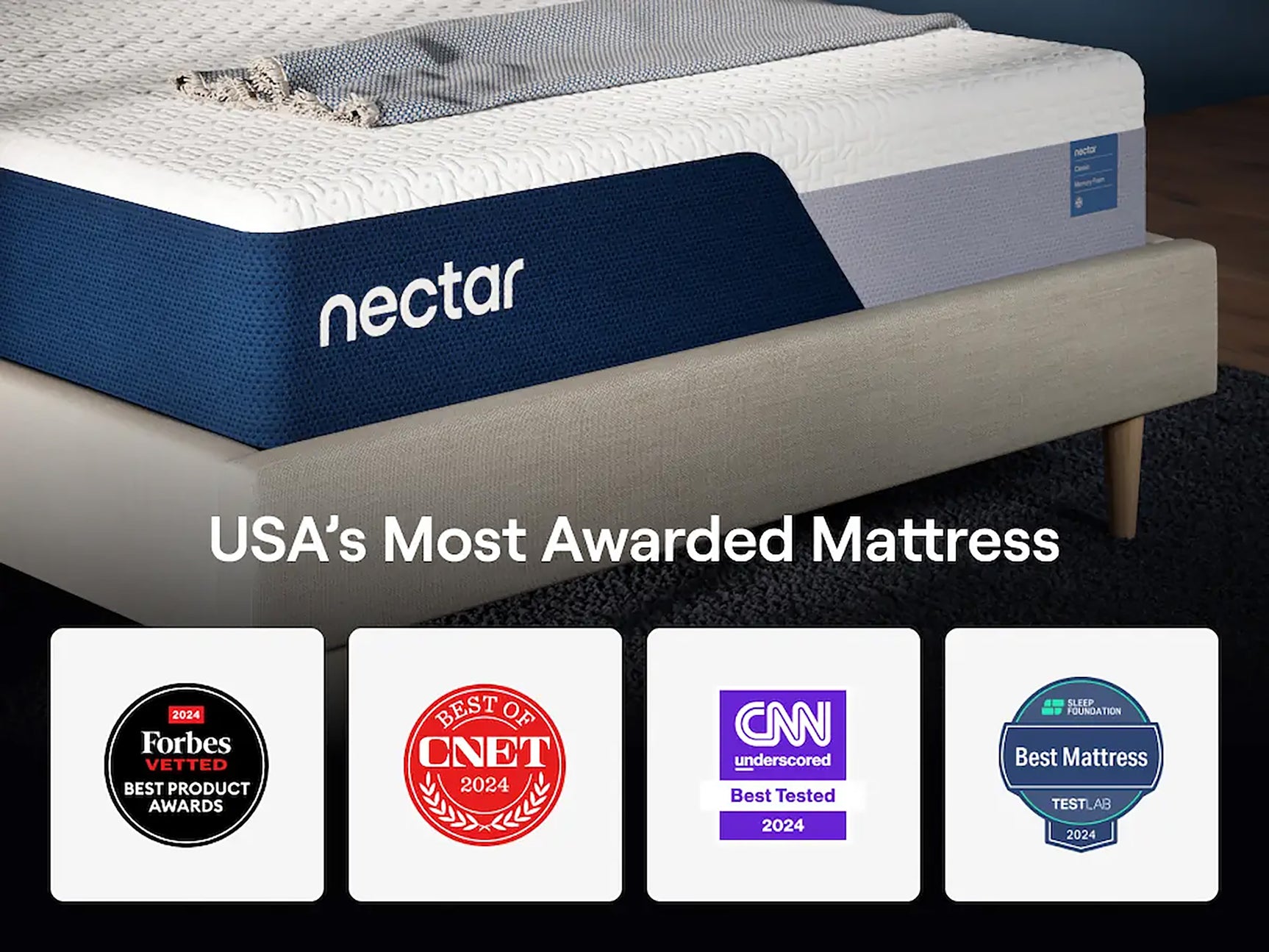 Nectar Classic Memory Foam White Firm Queen Mattress - Ornate Home