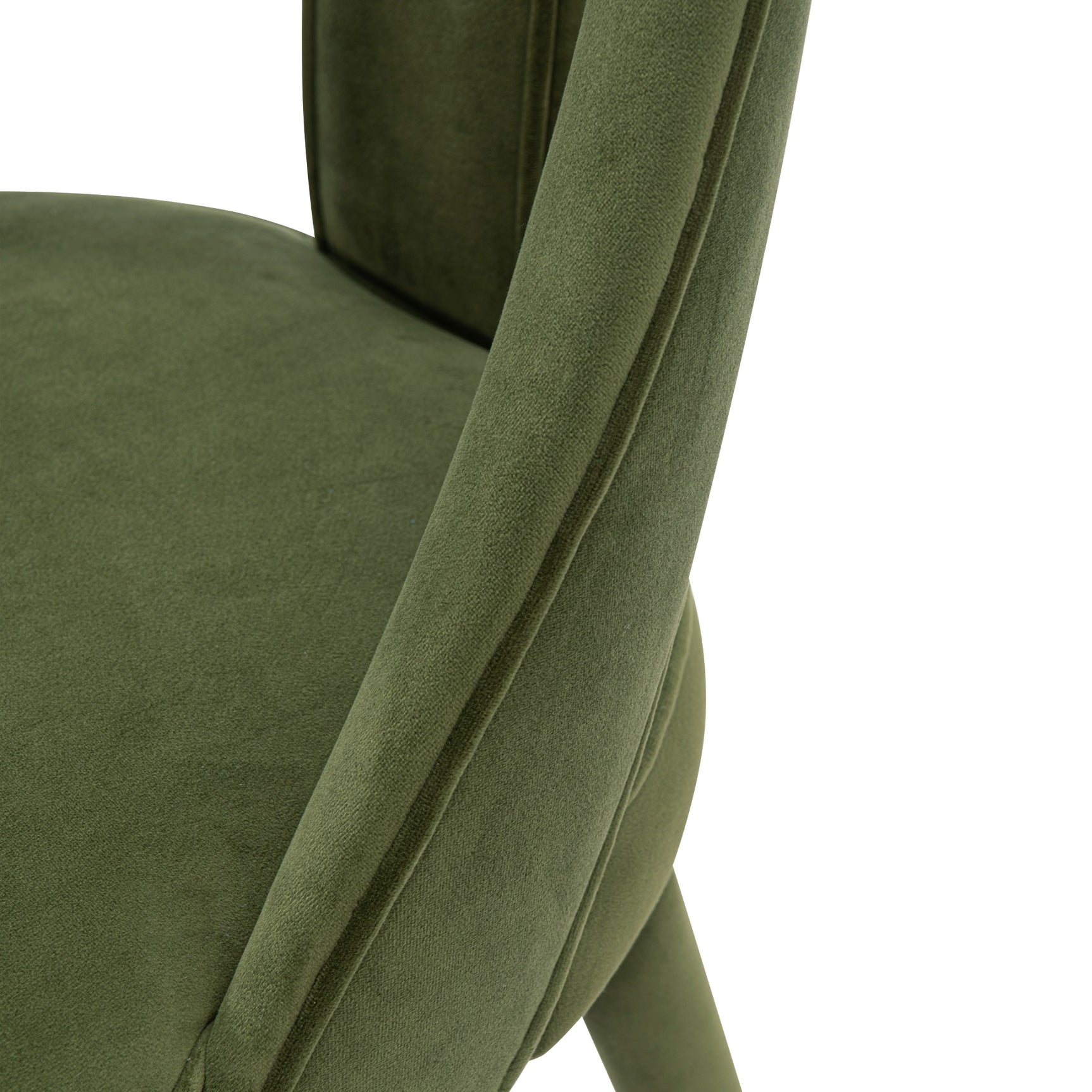 Neda Dining Chair in Olive Green - Ornate Home
