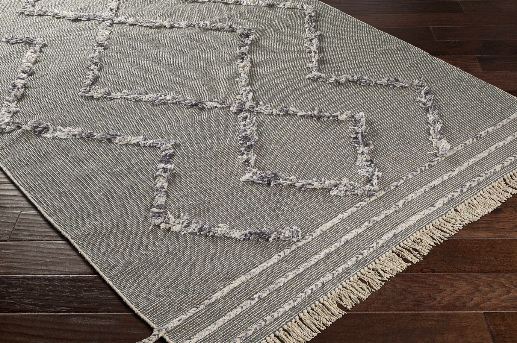 Needville Gray High-Low Rug - Clearance - Ornate Home