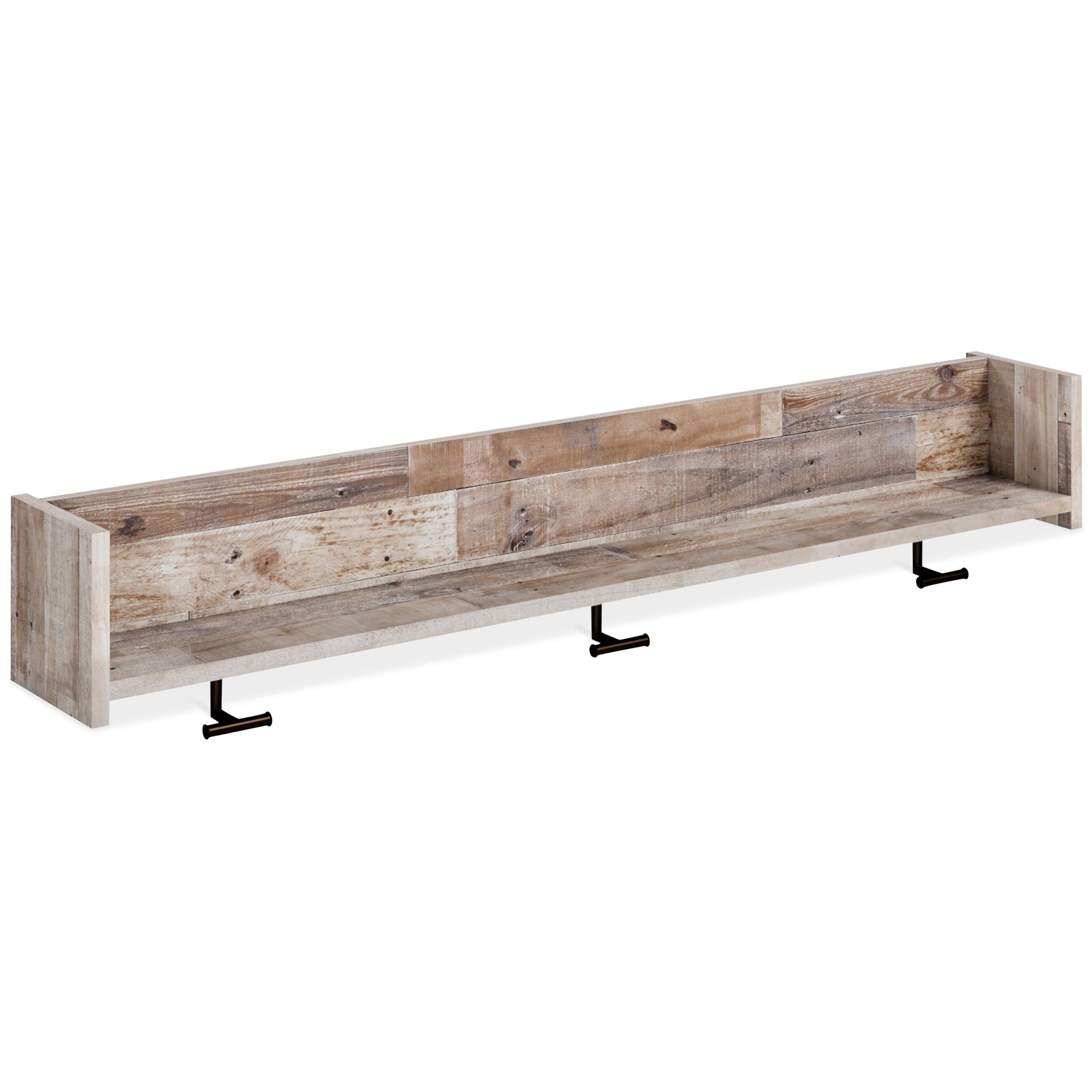 Neilsville Whitewash Wall Mounted Coat Rack with Shelf (Online Special Price) - Ornate Home