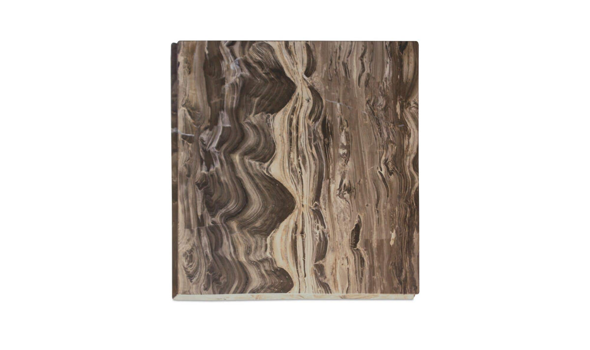 Nella Cappuccino Marble Side Table - Ornate Home