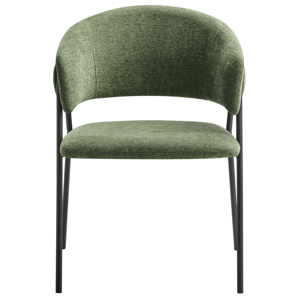 Nella Eucalyptus/Black Upholstered Heathered Chenille Dining Chairs (Set of 2) - Ornate Home