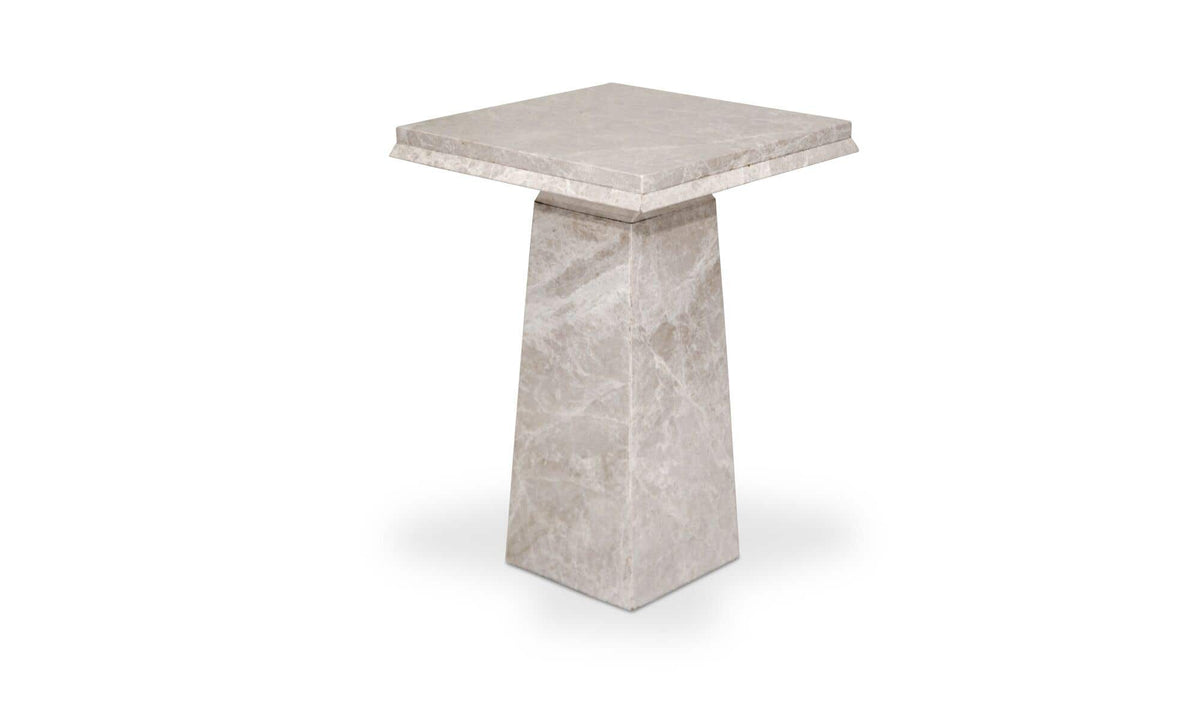 Nella Grey Marble Side Table - Ornate Home