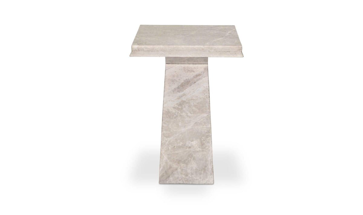 Nella Grey Marble Side Table - Ornate Home