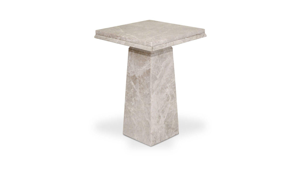 Nella Grey Marble Side Table - Ornate Home