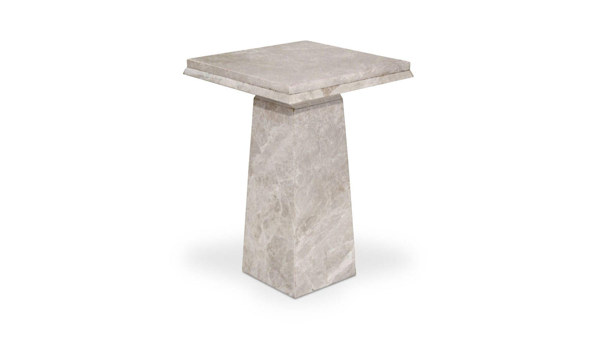 Nella Grey Marble Side Table - Ornate Home