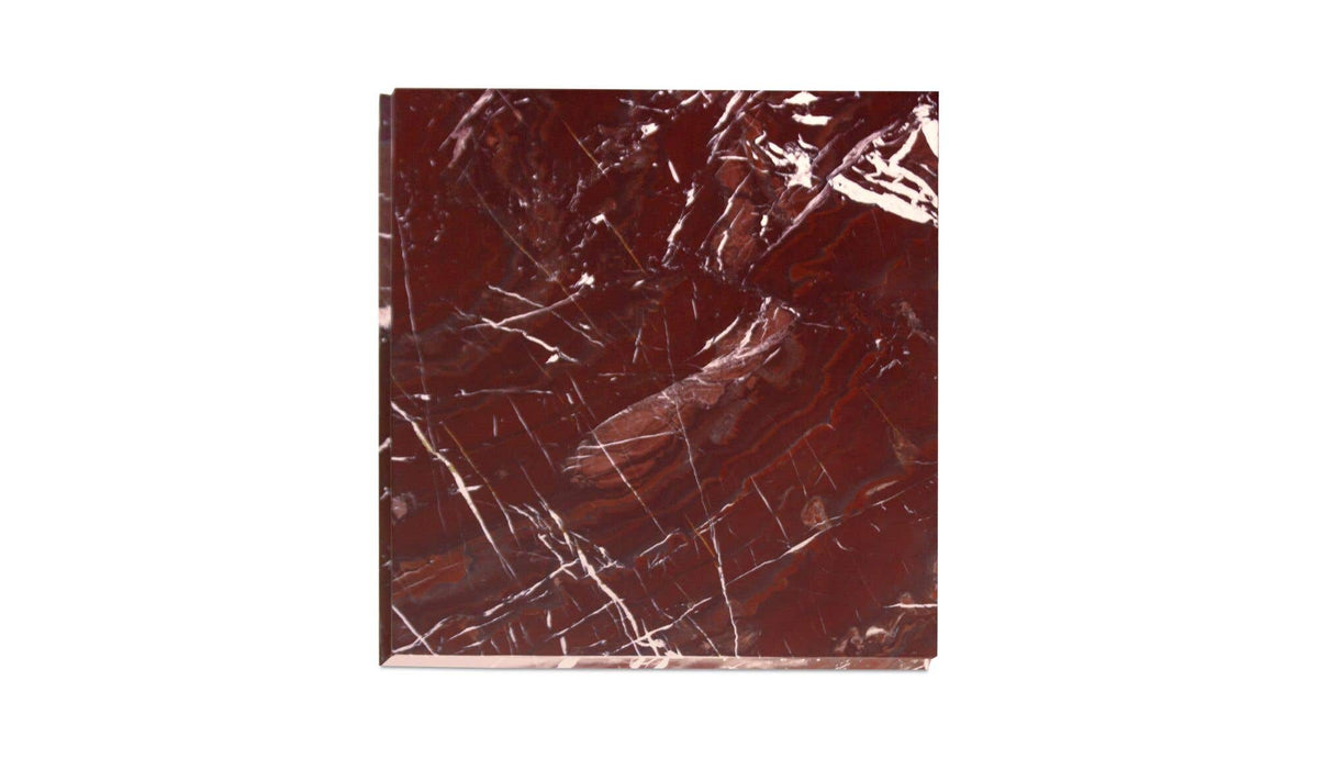 Nella Rosso Levante Marble Side Table - Ornate Home