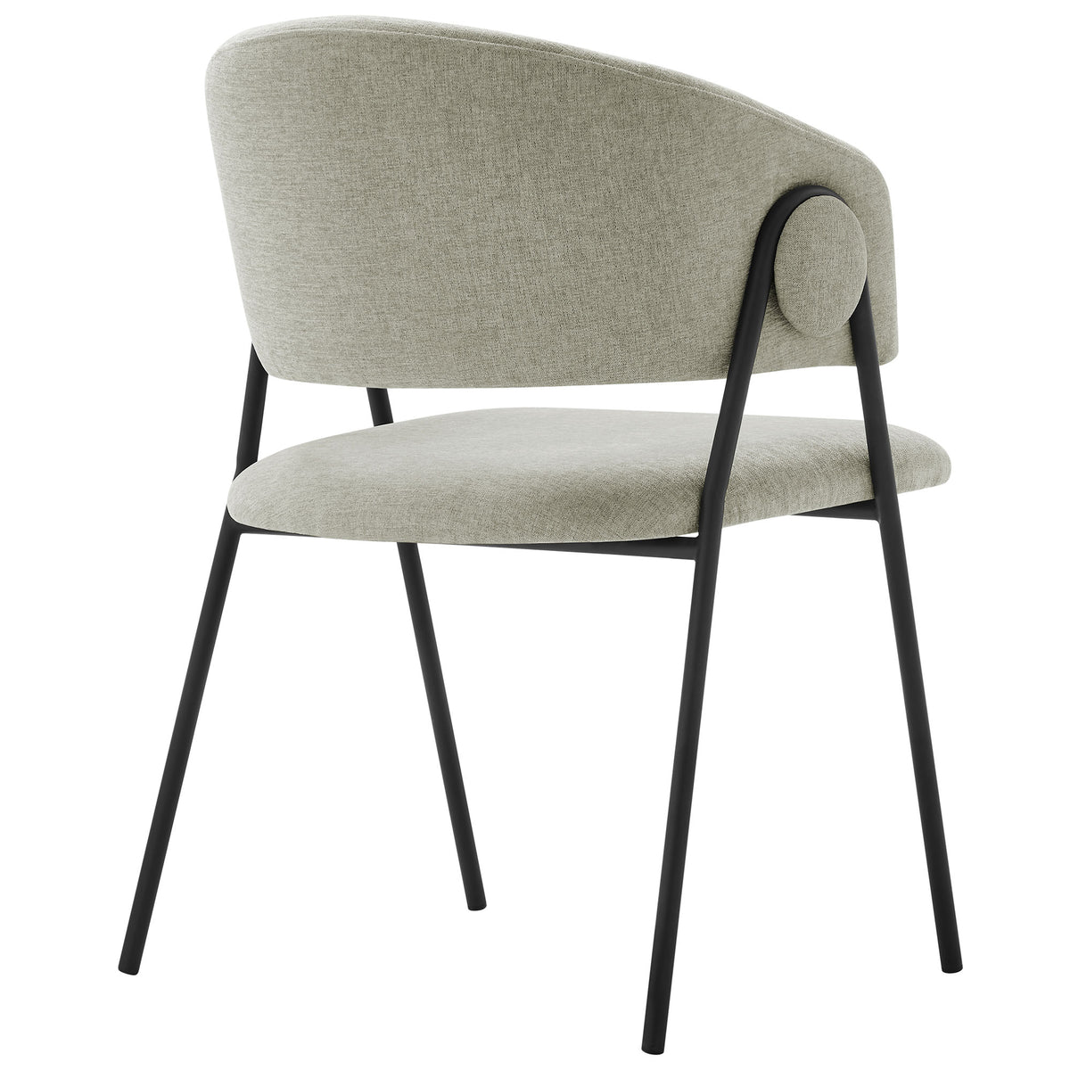 Nella Taupe/Black Upholstered Heathered Chenille Dining Chairs (Set of 2) - Ornate Home