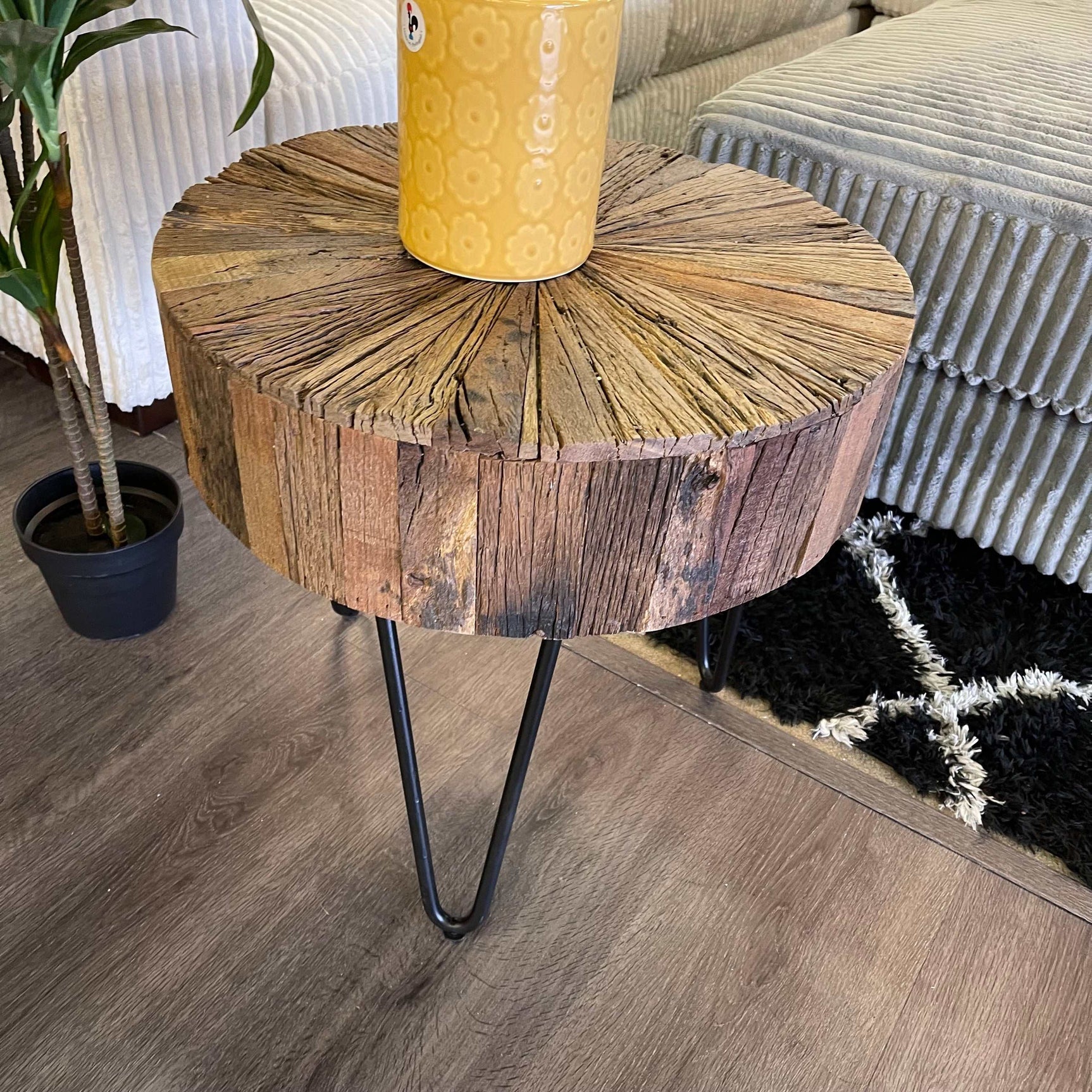 Nelly Natural Reclaimed Wood End Table - Ornate Home