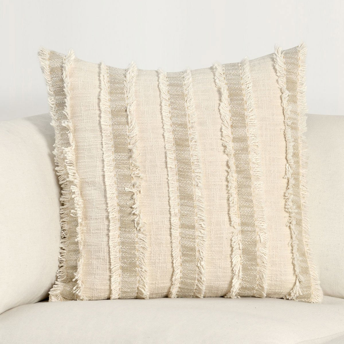 Nenna Natural/Ivory 22"x22" Throw Pillow (Set of 2)