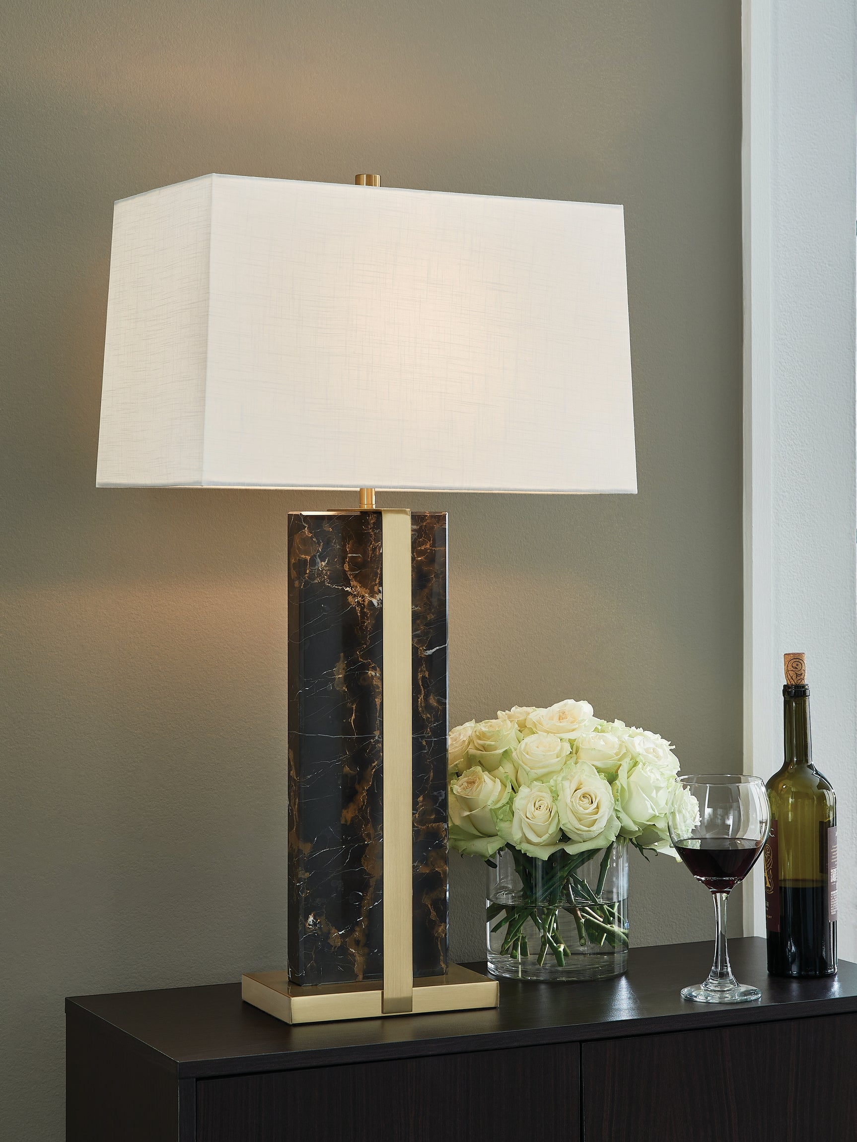 Neonish Black/Gold Table Lamp (Online Special Price) - Ornate Home