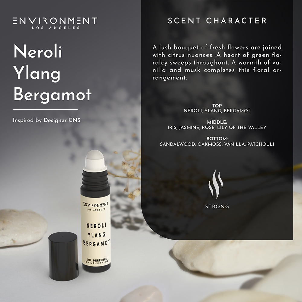Neroli | Ylang | Bergamot Roll-on Oil Perfume (Inspired by Chanel Chanel #5®) - Ornate Home