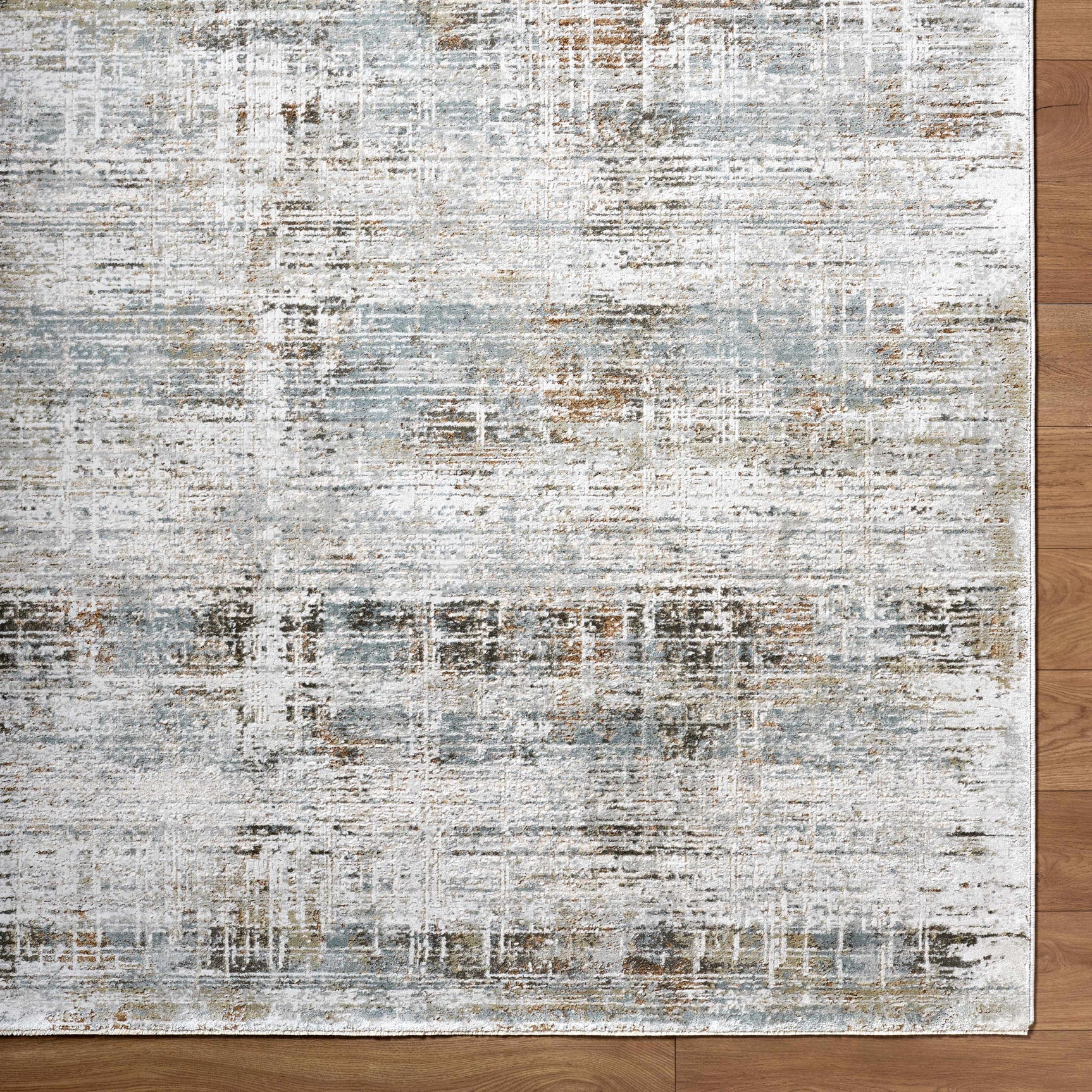 Neron Blue Gray Thick Luxe Abstract Rug - Ornate Home