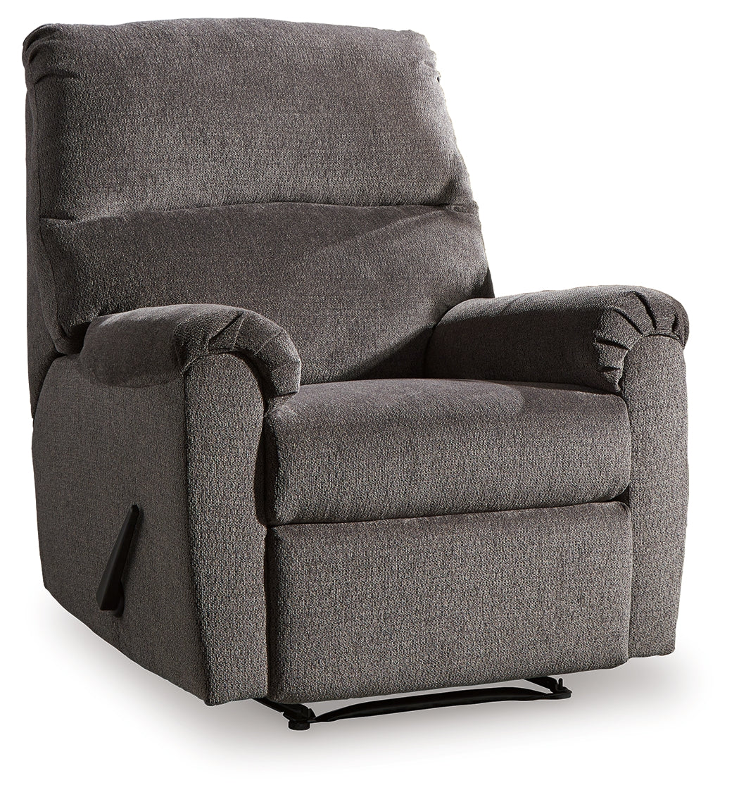 Nerviano Gray Manual Recliner (Online Special Price) - Ornate Home