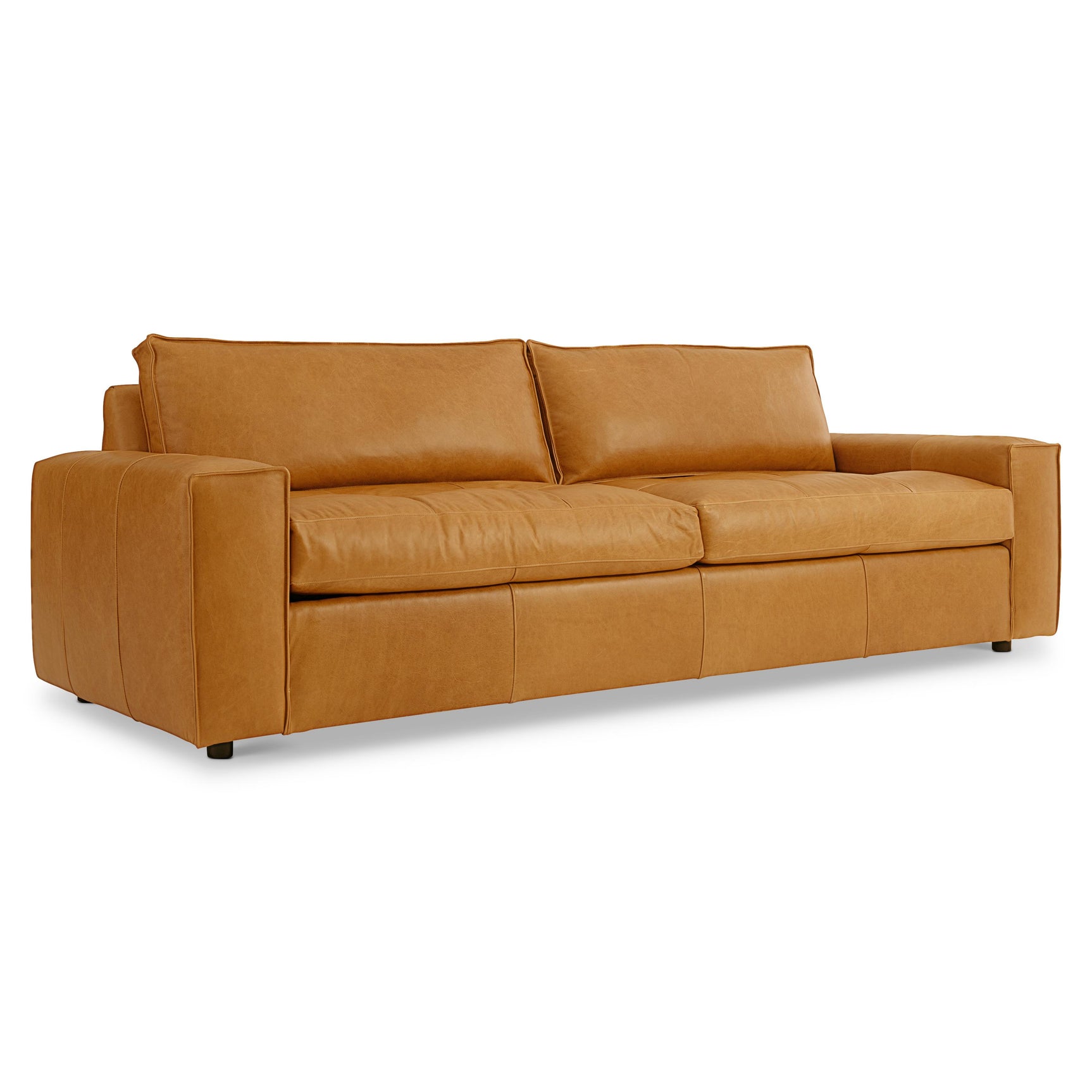 Nest Beige/Tan Leather Sofa - Ornate Home