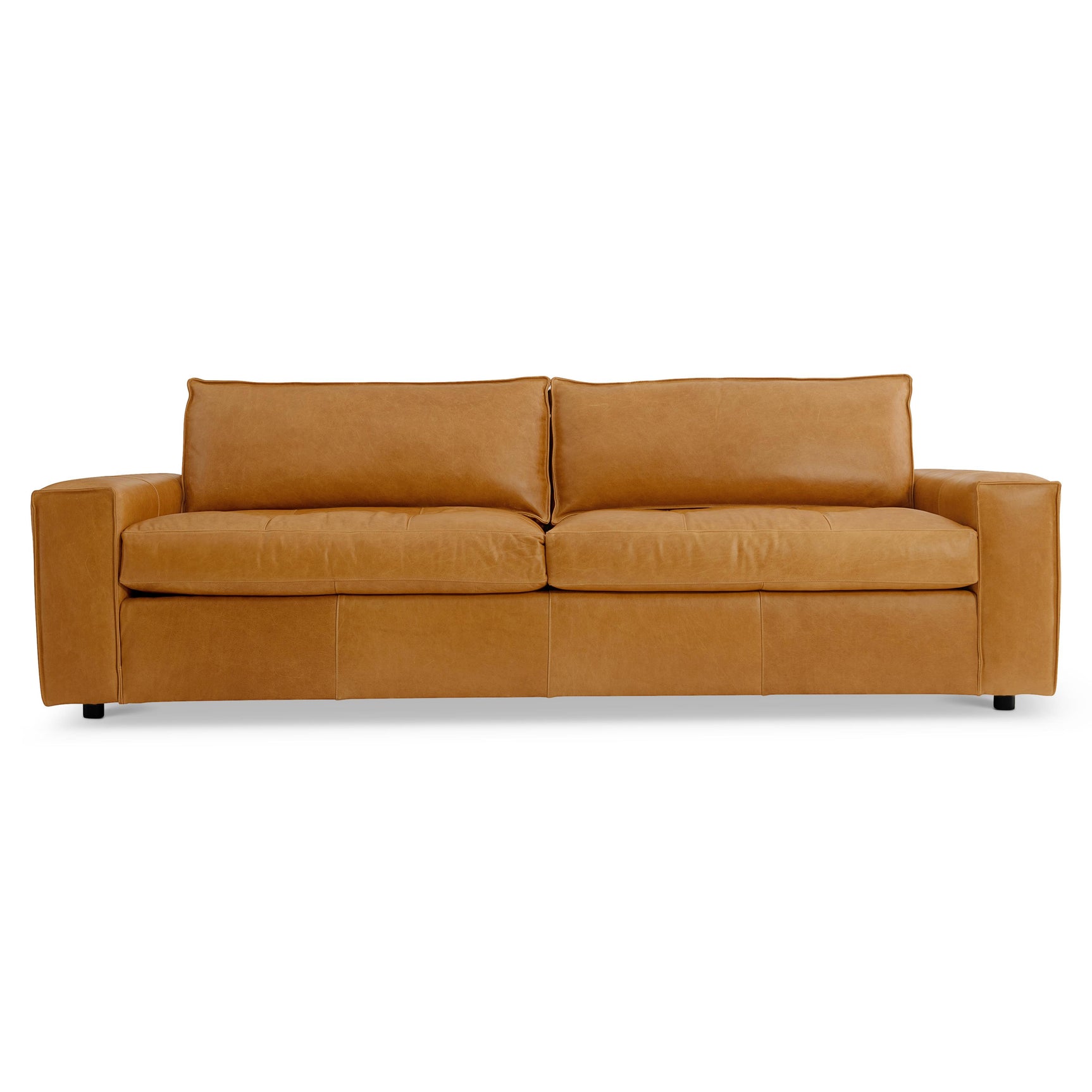 Nest Beige/Tan Leather Sofa - Ornate Home