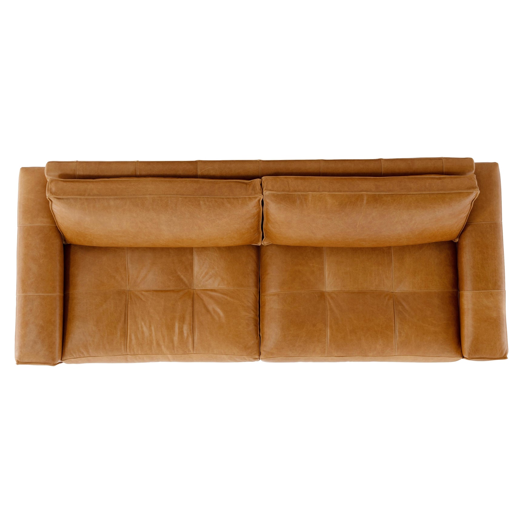 Nest Beige/Tan Leather Sofa - Ornate Home