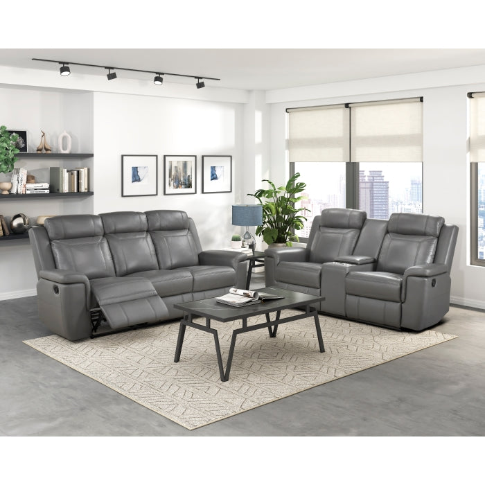 Nest Gray Double Reclining Sofa - Ornate Home