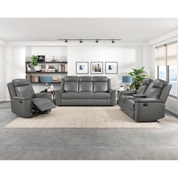 Nest Gray Double Reclining Sofa - Ornate Home