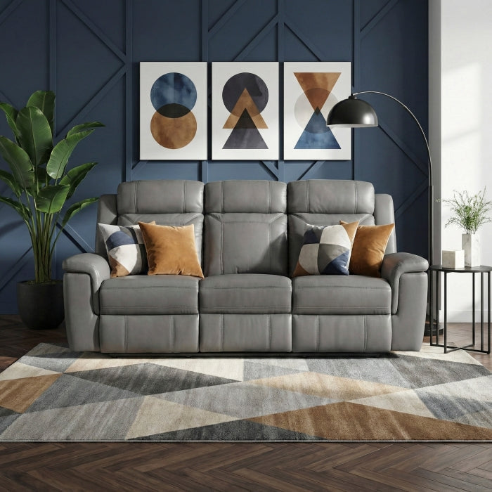 Nest Gray Double Reclining Sofa - Ornate Home