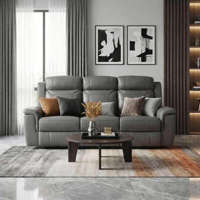 Nest Gray Double Reclining Sofa - Ornate Home