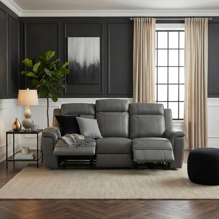 Nest Gray Double Reclining Sofa - Ornate Home