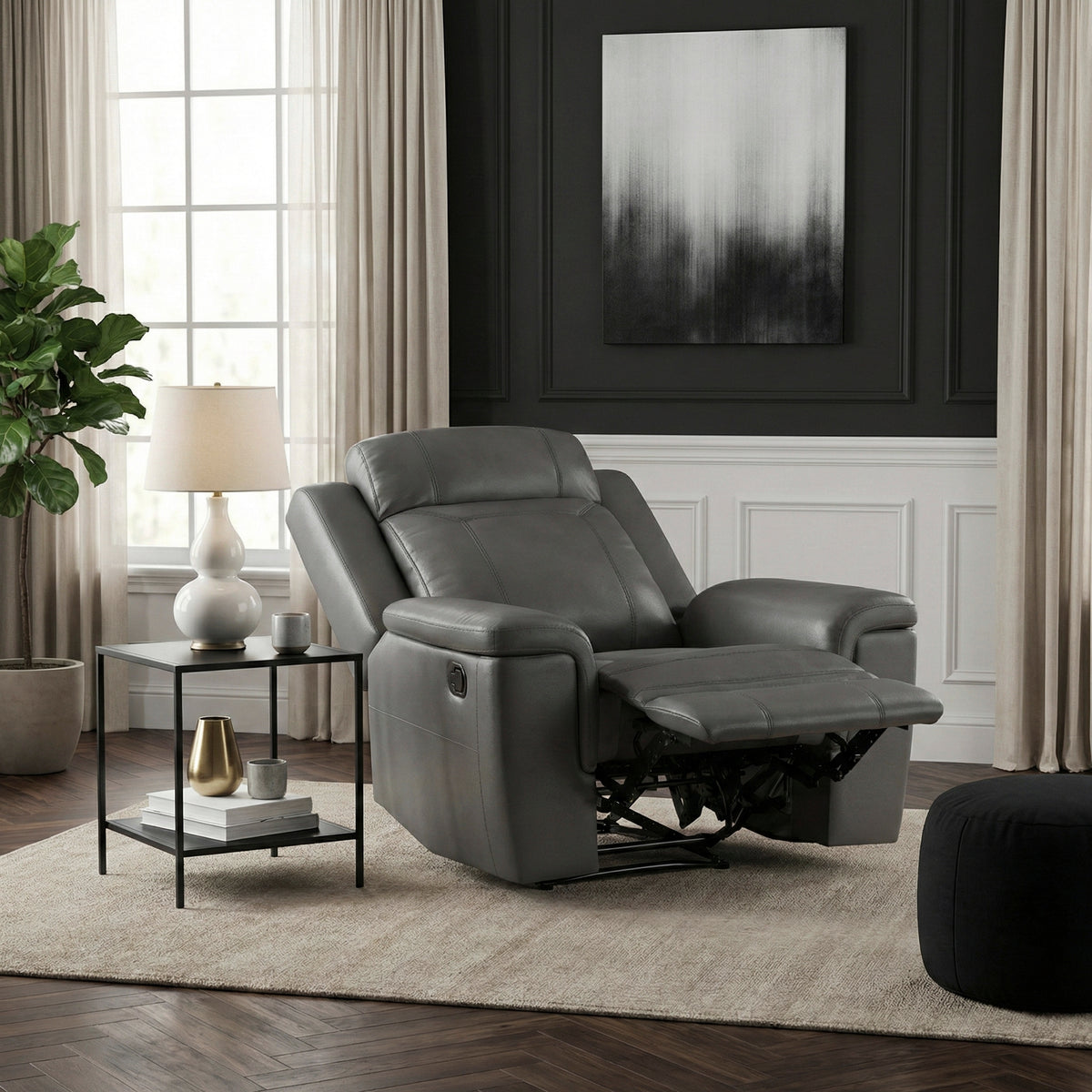 Nest Gray Reclining Chair - Ornate Home