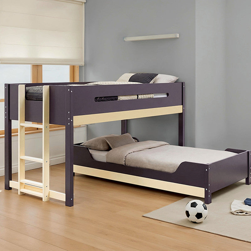 Nestor Mauve/Oak Twin/Twin Bunk Bed - Ornate Home