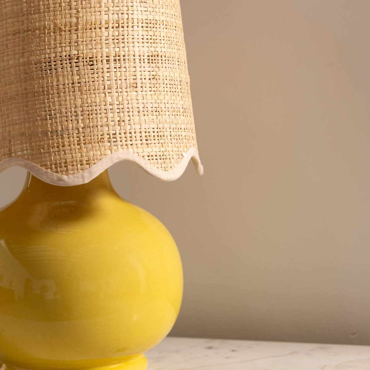 Nesuo Yellow Ceramic Table Lamp - Ornate Home
