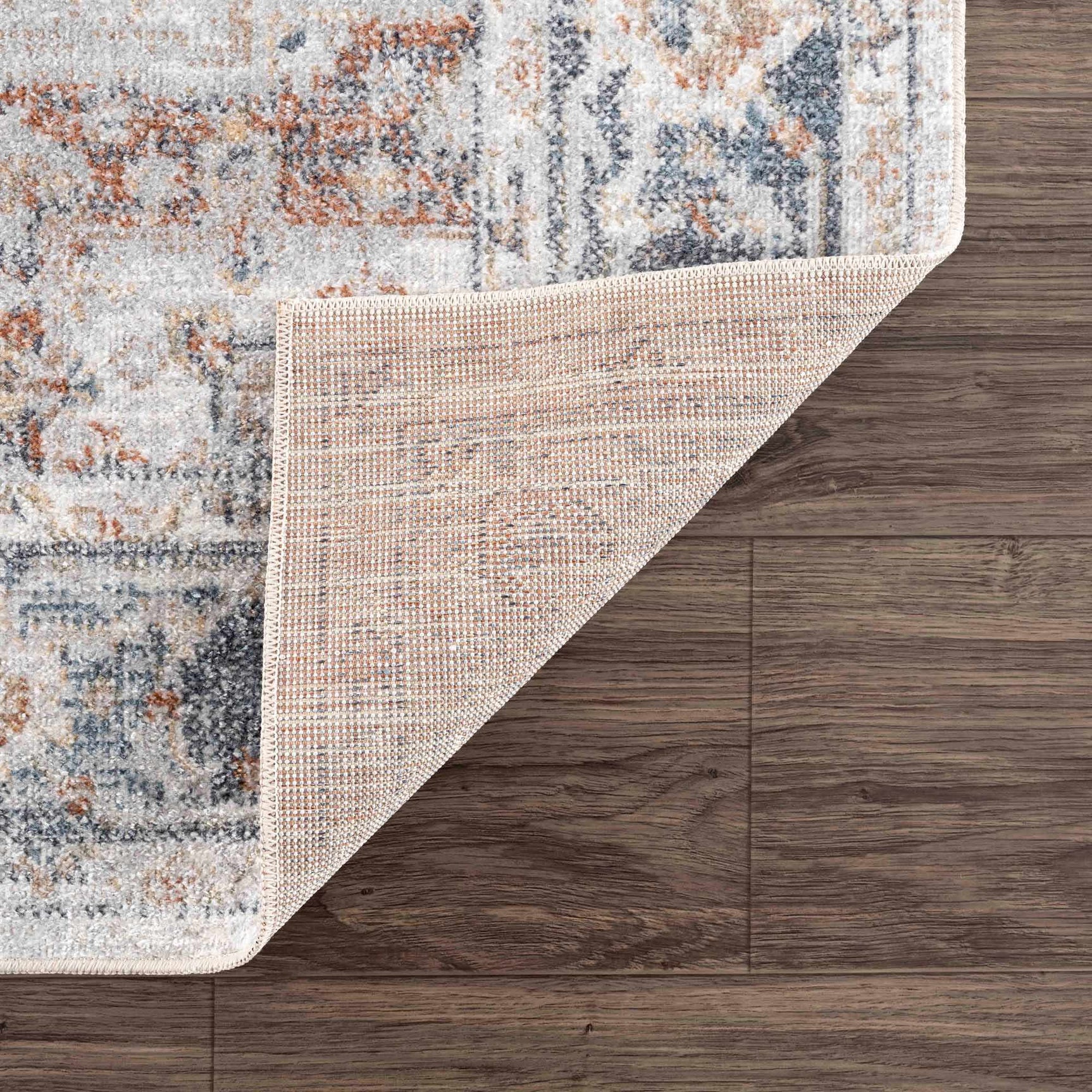 Neta Red & Blue Flat Pile Washable Rug - Clearance - Ornate Home