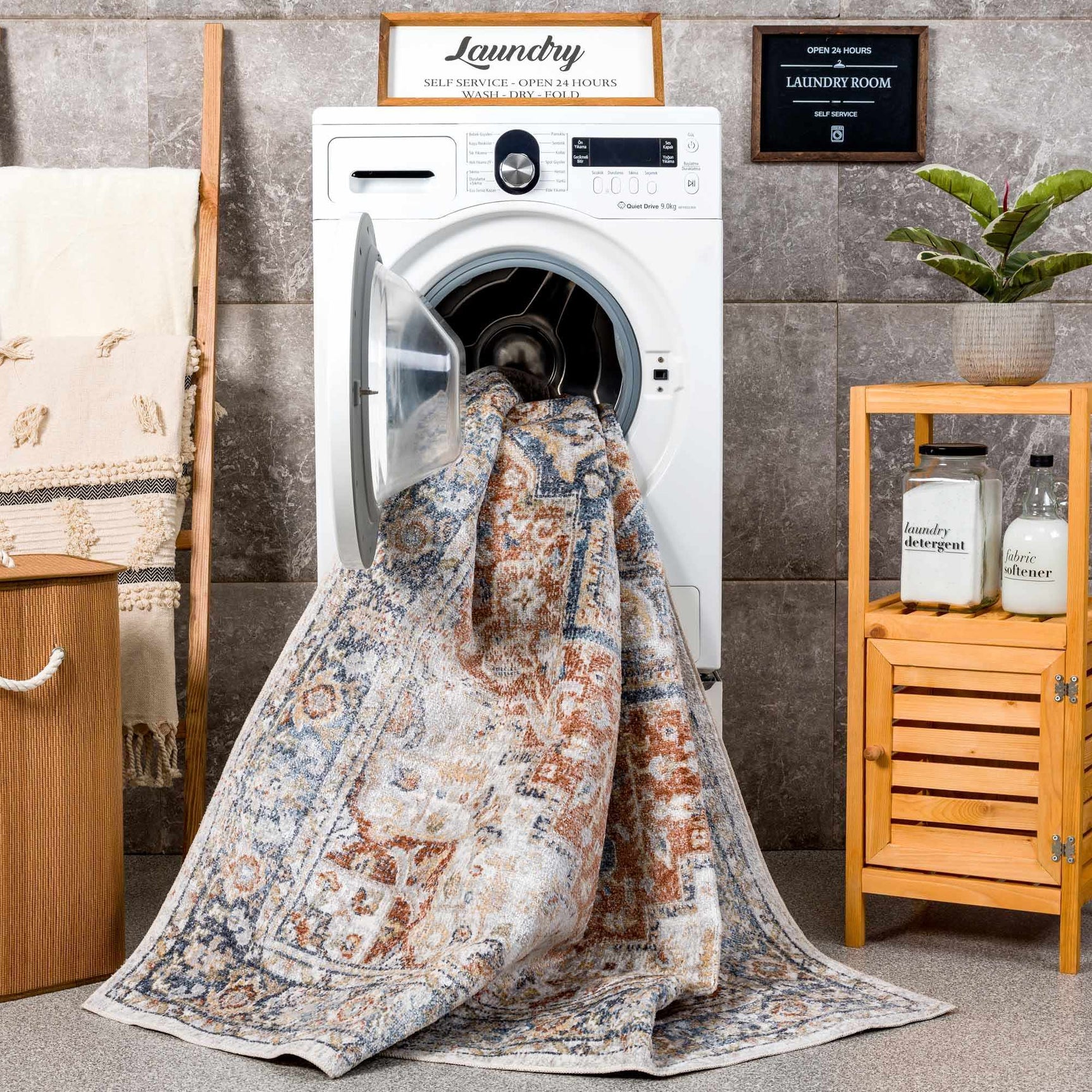 Neta Washable Area Rug - Ornate Home