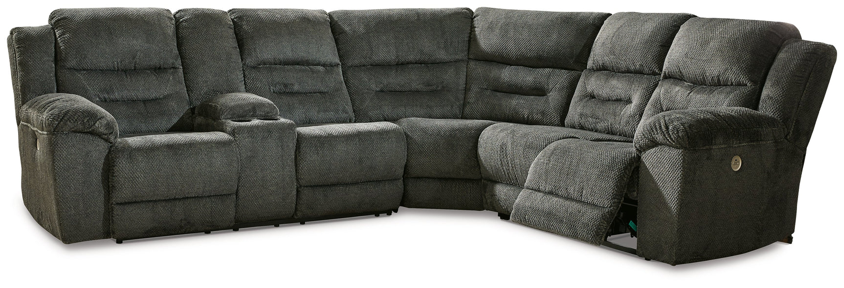 Nettington Smoke 3-Piece Power Reclining Sectional - Ornate Home