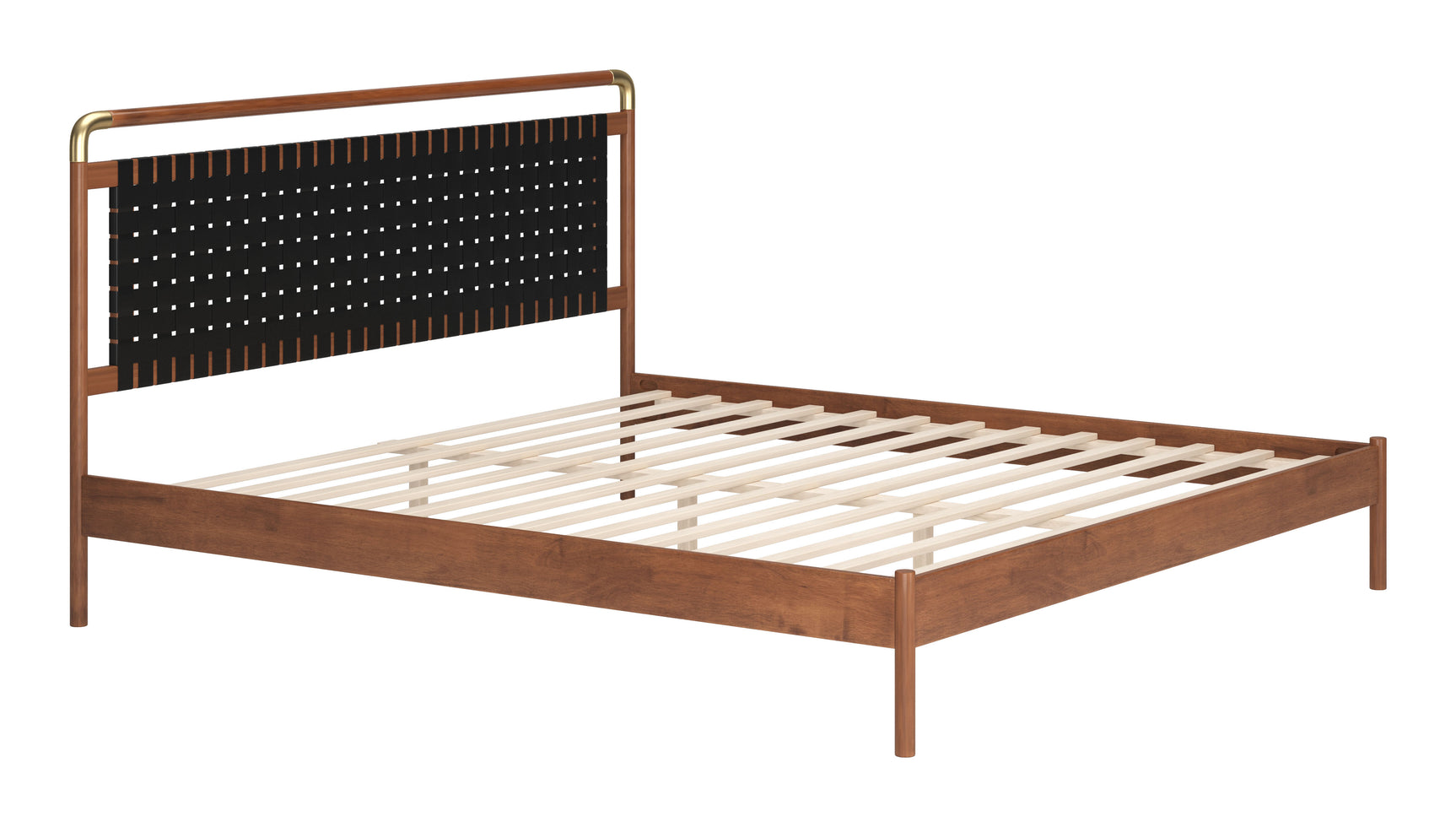 Netz Black & Walnut King Bed - Ornate Home