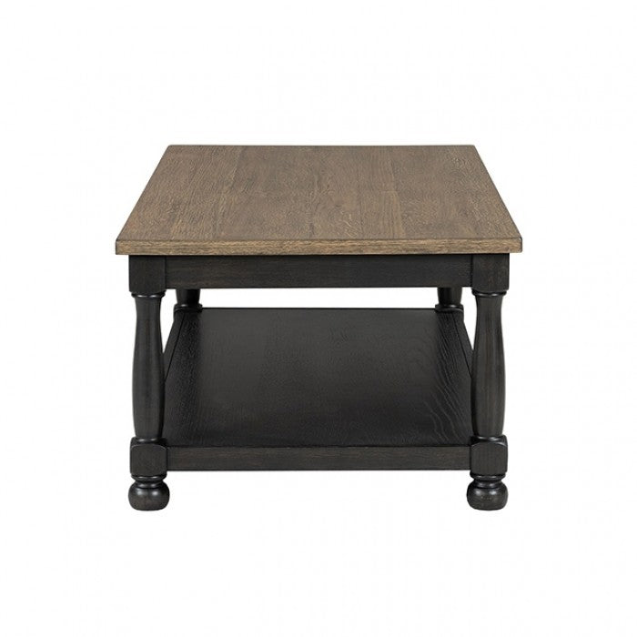 Neue Mills Weathered Black/Brown Coffee Table - Ornate Home