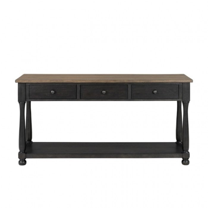 Neue Mills Weathered Black/Brown Sofa Table - Ornate Home