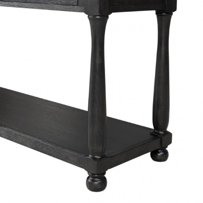 Neue Mills Weathered Black/Brown Sofa Table - Ornate Home