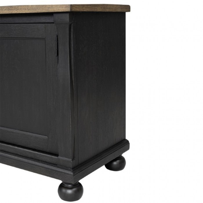 Neue Mills Weathered Black/Brown Tv Stand - Ornate Home