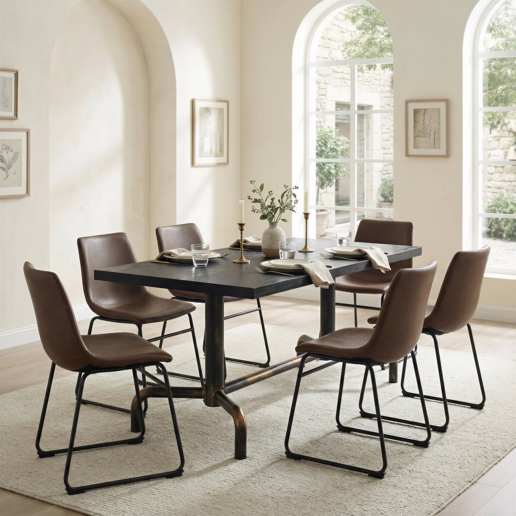 Neum Black Dining Table - Ornate Home
